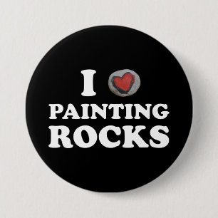 I Liebe Malerfelsen Niedlicher Felsenmaler Button