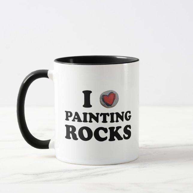 I Liebe Malerfelsen Niedlicher Felsenmaler Tasse (Links)