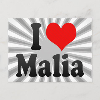 I Liebe Malia Postkarte