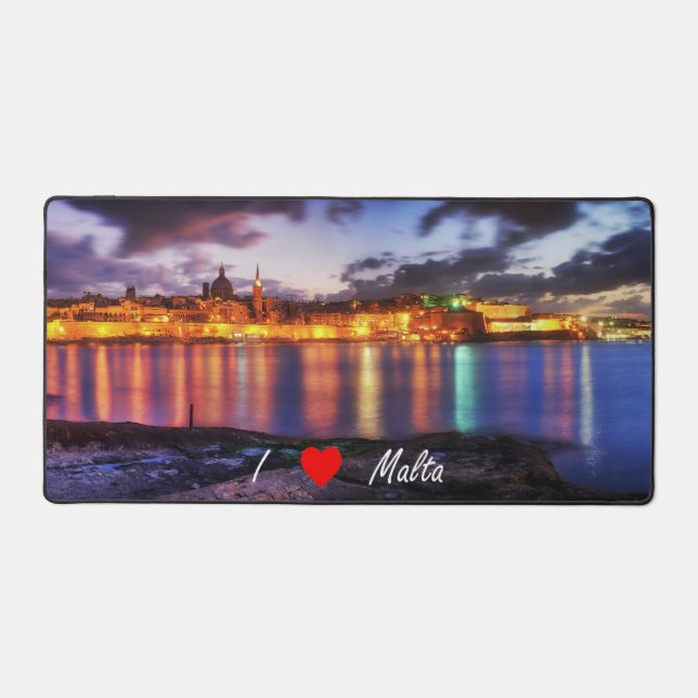 I Liebe Malta Desk Mat Schreibtischunterlage (Vorderseite)