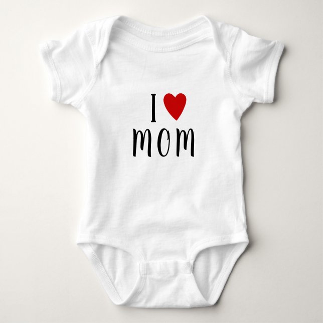 I LIEBE | Mama Baby Bodysui Strampler (Vorderseite)