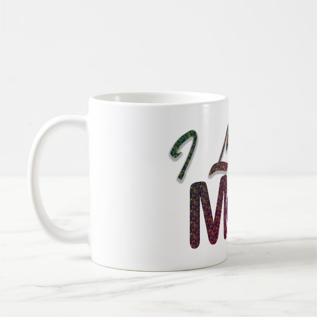 I Liebe Mama Ei Funny T - Shirt - Niedlich Minimal Kaffeetasse (Links)