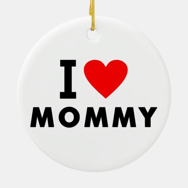 i Liebe Mama Herzlichte SMS-Nachricht Muttersymbol Keramik Ornament (Hinten)