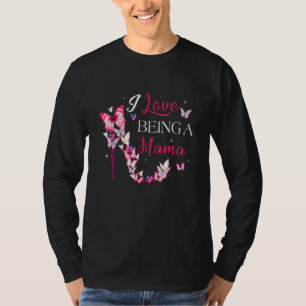 I Liebe, Mama High Heel Butterflies Mutter D T-Shirt