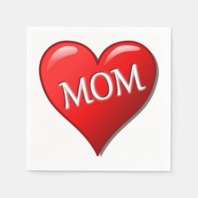 I LIEBE MAMA SERVIETTE (Vorderseite)