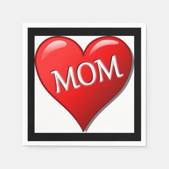 I LIEBE MAMA SERVIETTE (Vorderseite)