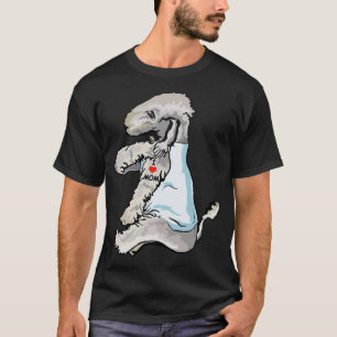 I Liebe Mama Tattoo Bedlington Terrier Mama Hund L T-Shirt