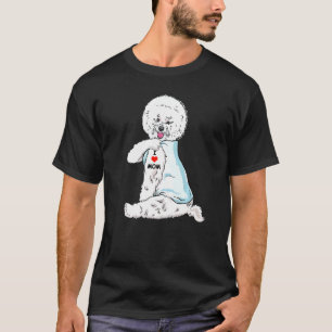 I Liebe Mama Tattoo Bichon Frise Mama Hunde Frauen T-Shirt