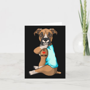 I Liebe Mama Tattoo Boxer Mama Hund Lover Frauen Karte