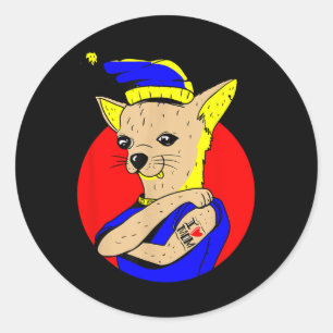 I Liebe Mama Tattoo Chihuahua Mama Niedlich Mütter Runder Aufkleber