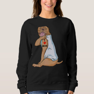 I Liebe Mama Tattoo Dogue De Bordeaux Mama Hunde F Sweatshirt