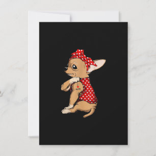 I Liebe Mama Tattoo Funny Chihuahua Hund Trageband Dankeskarte