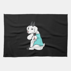 I Liebe Mama Tattoo Goat Funny Mors Day Haustier Geschirrtuch