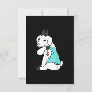 I Liebe Mama Tattoo Goat Funny Mors Day Haustier RSVP Karte