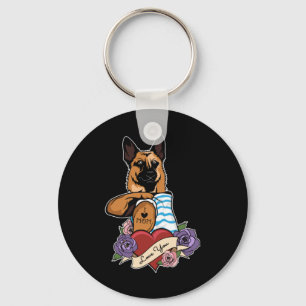 I Liebe Mama Tattoo I German Shepherd Mama Schlüsselanhänger