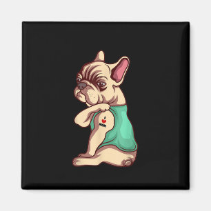 I Liebe Mama Tattoo Lover Funny French Bulldog Ges Magnet