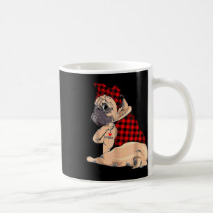 I Liebe Mama Tattoo Mops Dog Liebhaber Bandana Müt Kaffeetasse