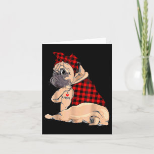 I Liebe Mama Tattoo Mops Dog Liebhaber Bandana Müt Karte