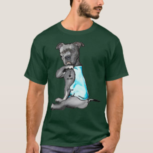 I Liebe Mama Tattoo Pitbull Hund Lover Frauengesch T-Shirt