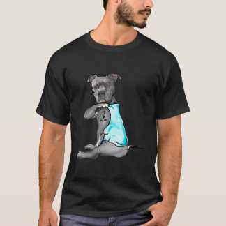 I Liebe Mama Tattoo Pitbull Hund Lover Frauengesch T-Shirt