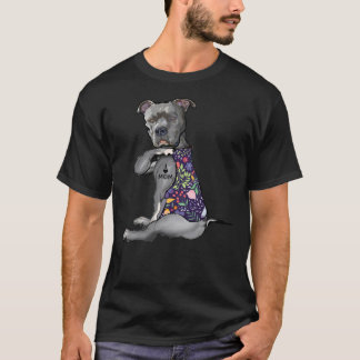 I Liebe Mama Tattoo Pitbull Hund Lover Women Pitbu T-Shirt