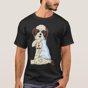 I Liebe Mama Tattoo Shih Tzu Mama Hunde Frauen T-Shirt