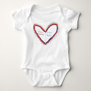 I Liebe-Mama u. Vati Baby Strampler