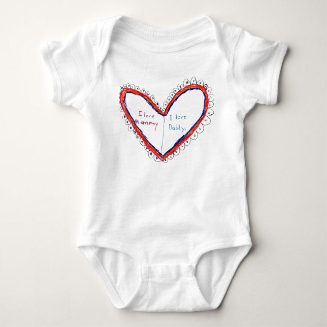 I Liebe-Mama u. Vati Baby Strampler (Vorderseite)