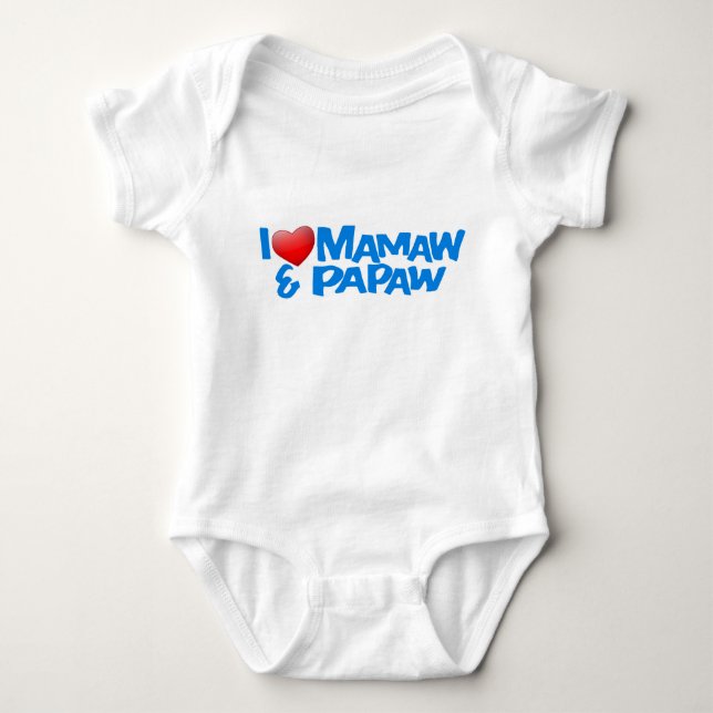 I Liebe Mamaw u. Papaya-Frucht T - Shirt (Vorderseite)