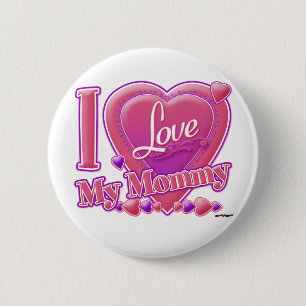 I Liebe Mami pink/lila - Herz Button