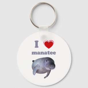I Liebe Manatee Schlüsselanhänger