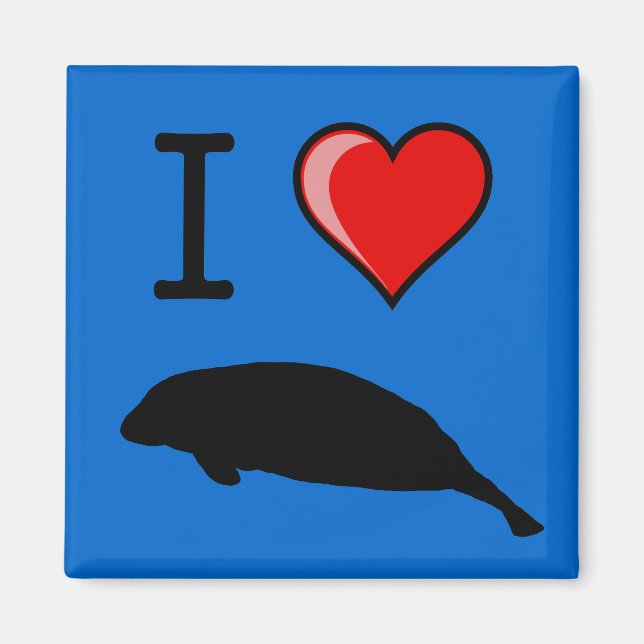 I Liebe Manatees Magnet (Vorne)