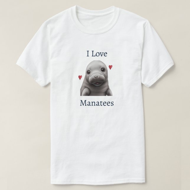 I Liebe Manatees T - Shirt (Design vorne)
