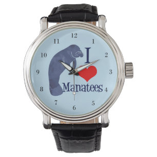 I Liebe-Manatis Armbanduhr
