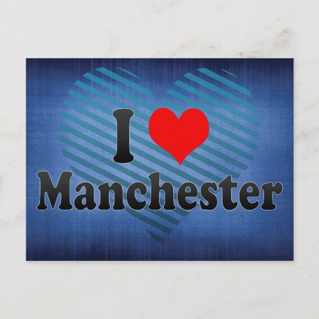 I Liebe Manchester, Vereinigtes Königreich Postkarte (Vorderseite)