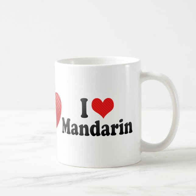 I Liebe-Mandarine Kaffeetasse (Rechts)