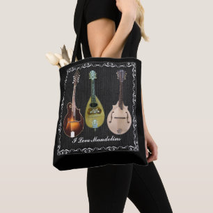 I LIEBE MANDOLINE TOTE BAG TASCHE