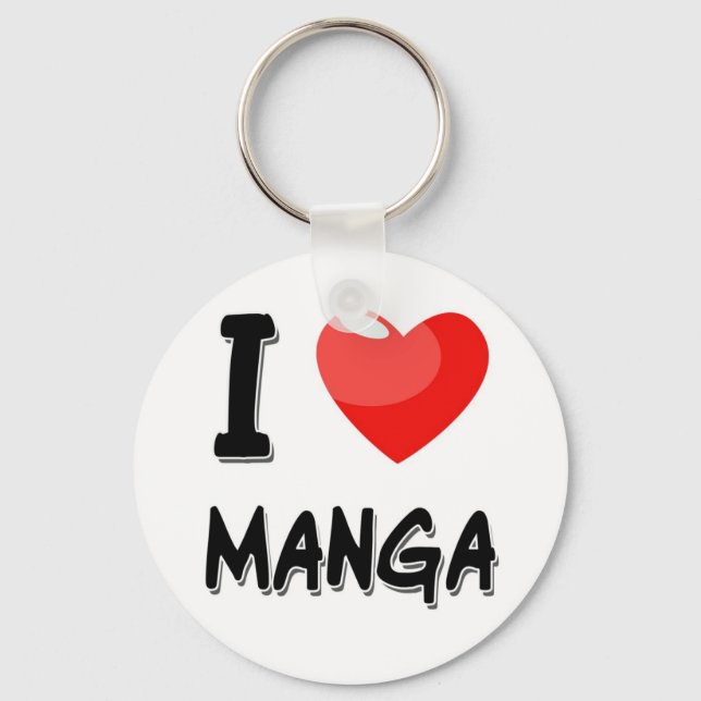 I LIEBE MANGA SCHLÜSSELANHÄNGER (Vorderseite)