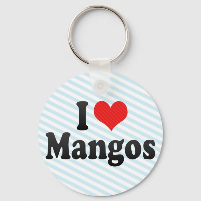 I Liebe Mangos Schlüsselanhänger (Vorderseite)