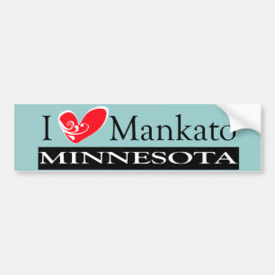 I Liebe Mankato Minnesota Autoaufkleber