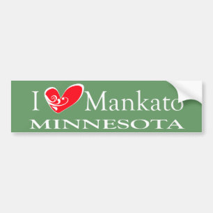 I Liebe Mankato Minnesota Autoaufkleber