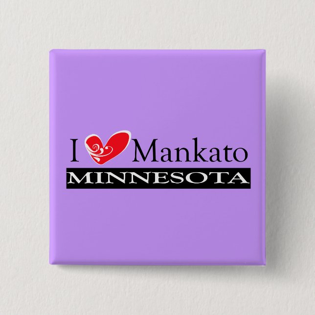 I Liebe Mankato Minnesota Button (Vorderseite)
