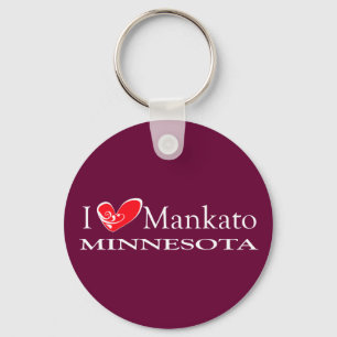 I Liebe Mankato Minnesota Schlüsselanhänger