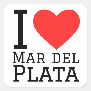 I Liebe mar del plata Quadratischer Aufkleber