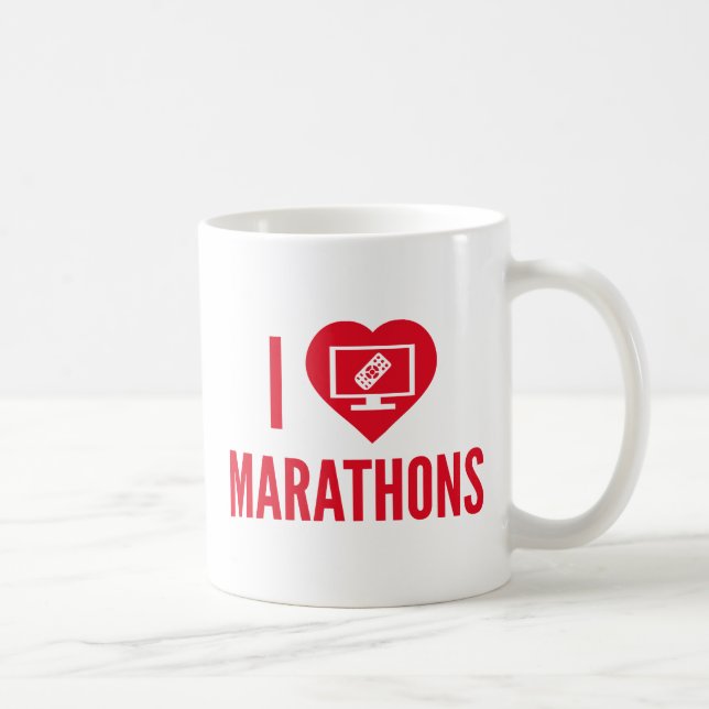 I Liebe Marathons Kaffeetasse (Rechts)