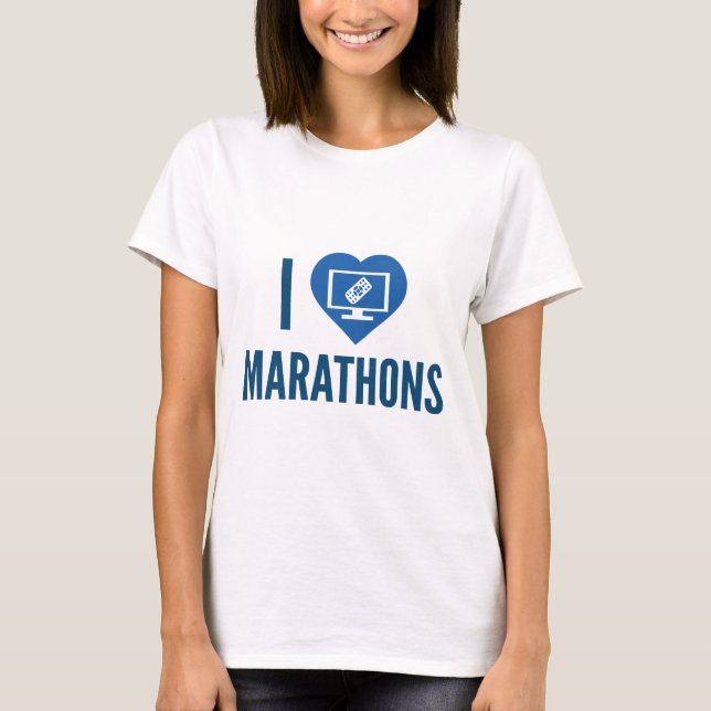 I Liebe Marathons T-Shirt (Vorderseite)