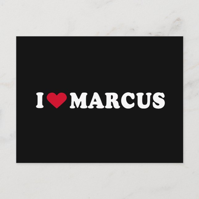 I LIEBE MARCUS POSTKARTE (Vorderseite)