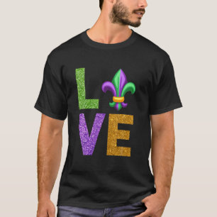 I Liebe Mardi Gras Carnival Fleur Niedlich De Lis T-Shirt