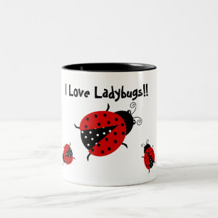 I Liebe-Marienkäfer-Tasse Zweifarbige Tasse