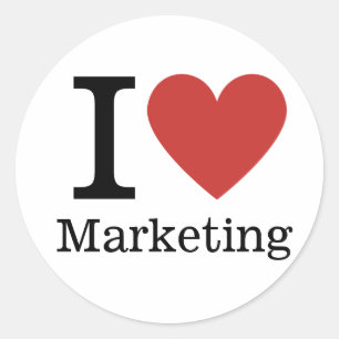 I ❤️ Liebe Marketing (für Arbeitnehmer) KUNSTBAR Runder Aufkleber